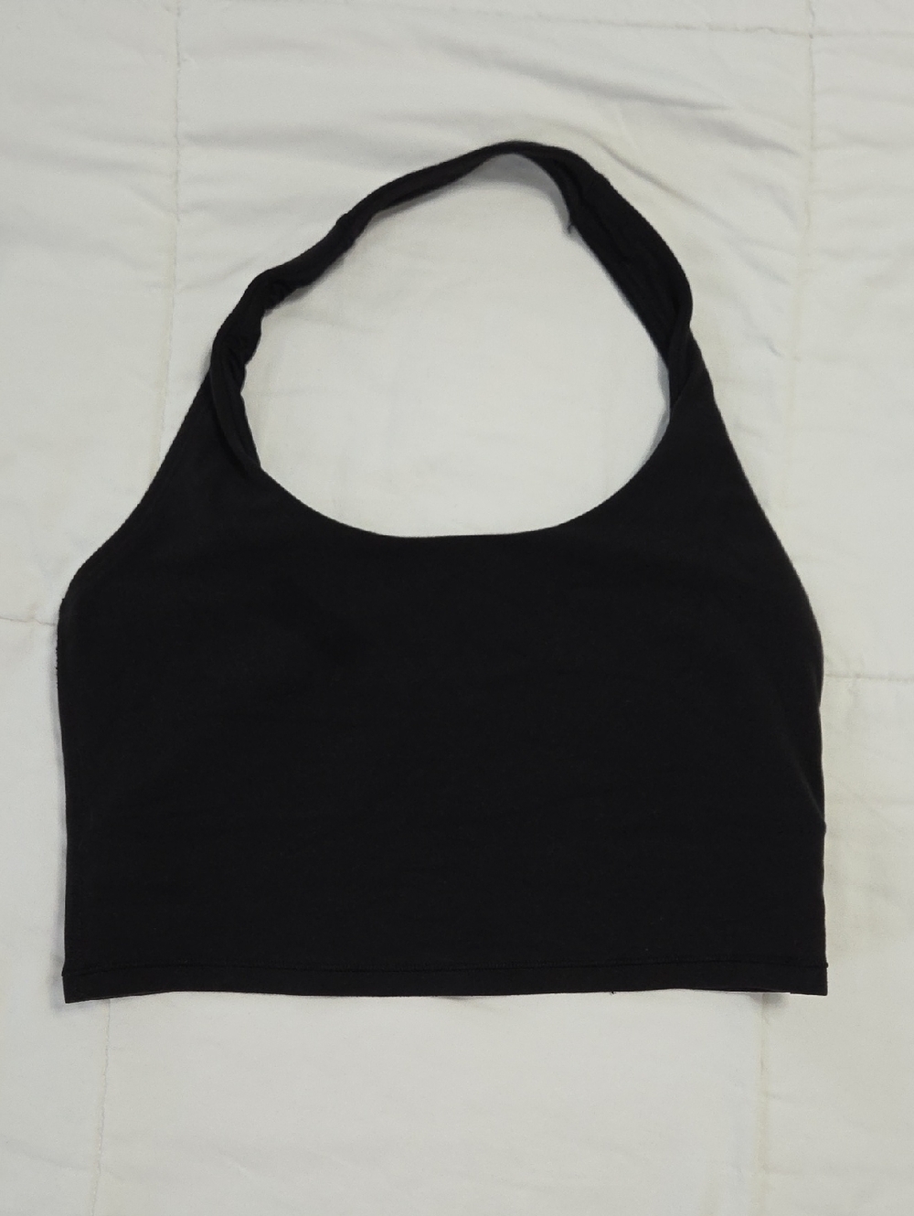 Athleta Halter Bra XS Black Scoop Neck Sports Bra Crop Top